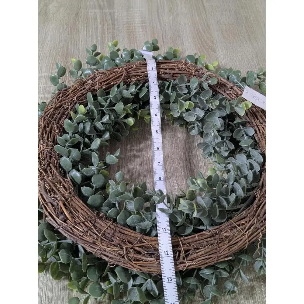 elROSE Faux Eucalyptus Grapevine Wreath